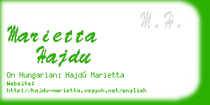 marietta hajdu business card